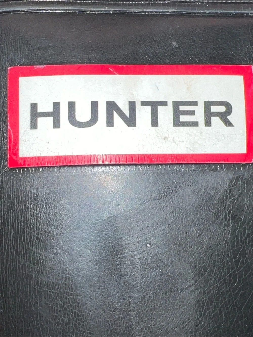 Hunter Glossy Tall Black Boots - Size 6